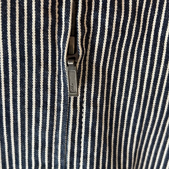 CJ Banks NWT Blue and White Striped 100% Cotton Jacket. Size 1X - Picture 8 of 13